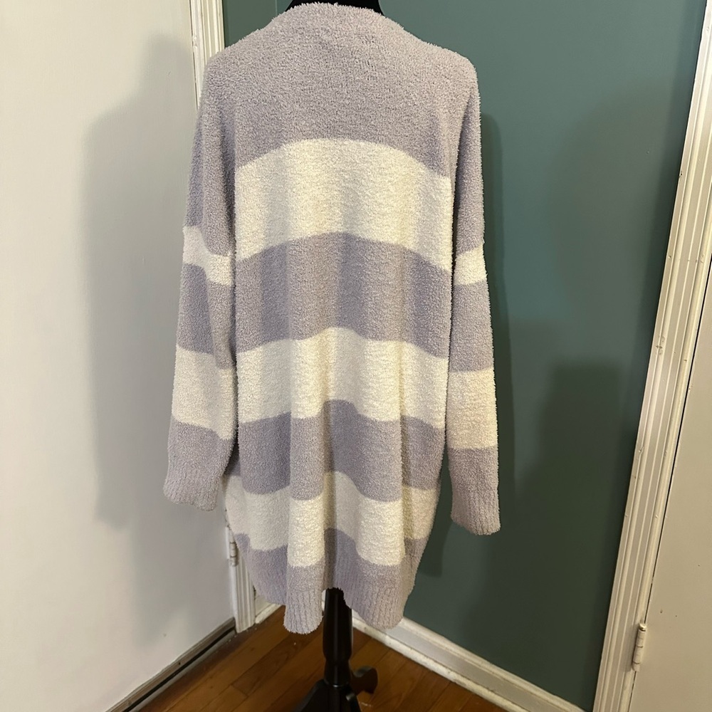 Weekends everyday Striped Open-Front Cardigan Sweater size small - Picture 2 of 3